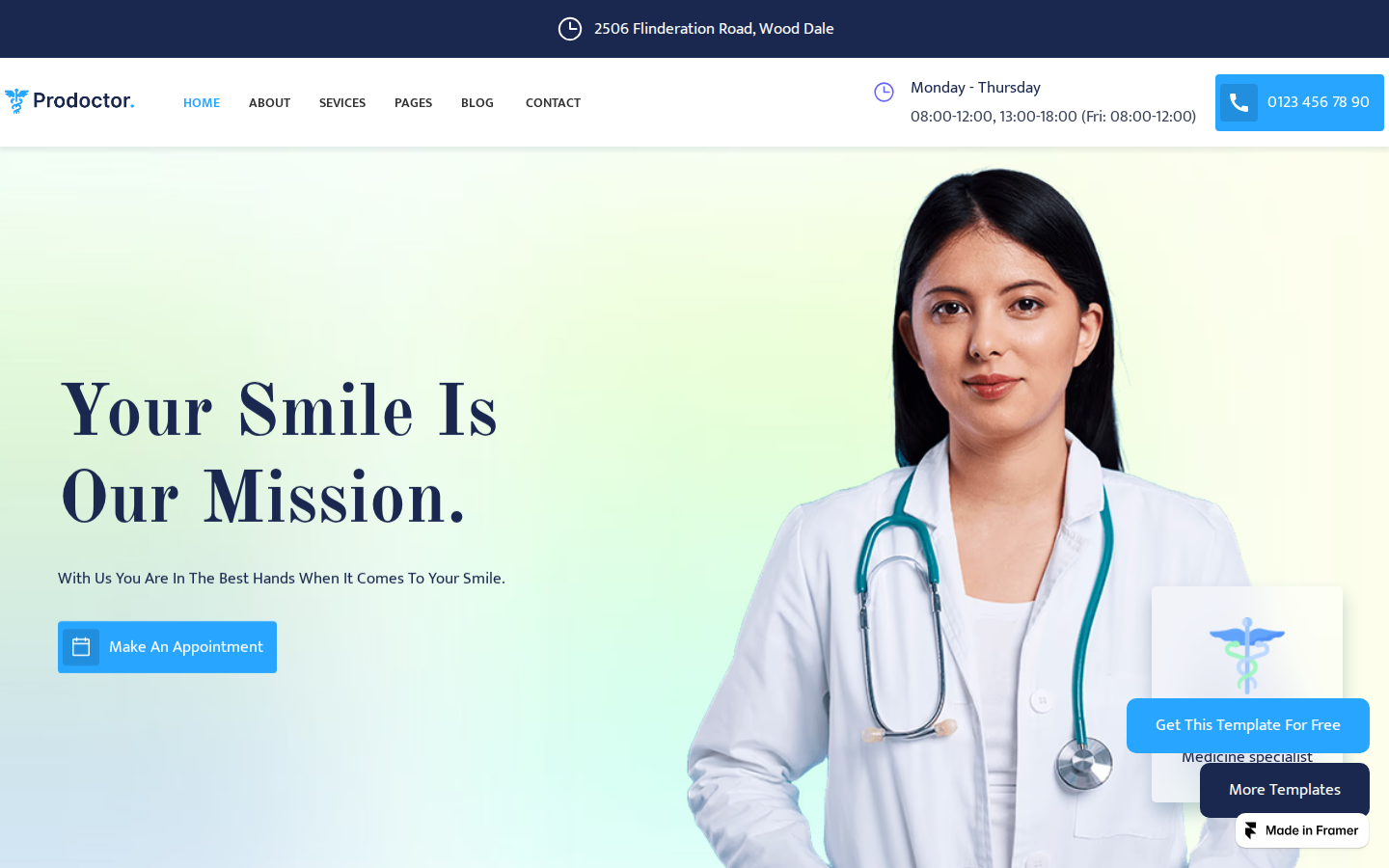 MedeCare template preview