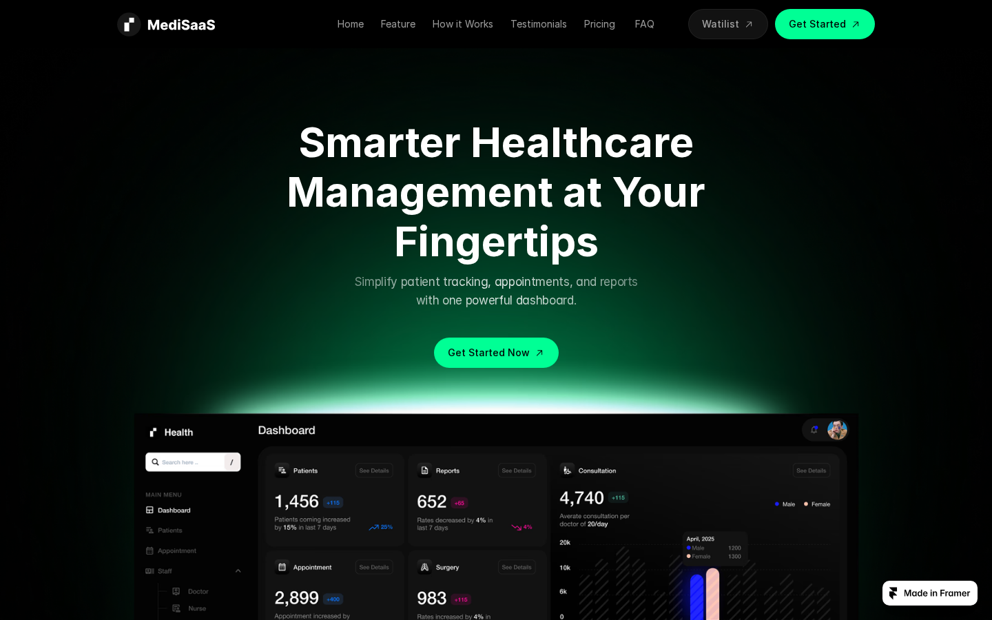 MediSaas template preview