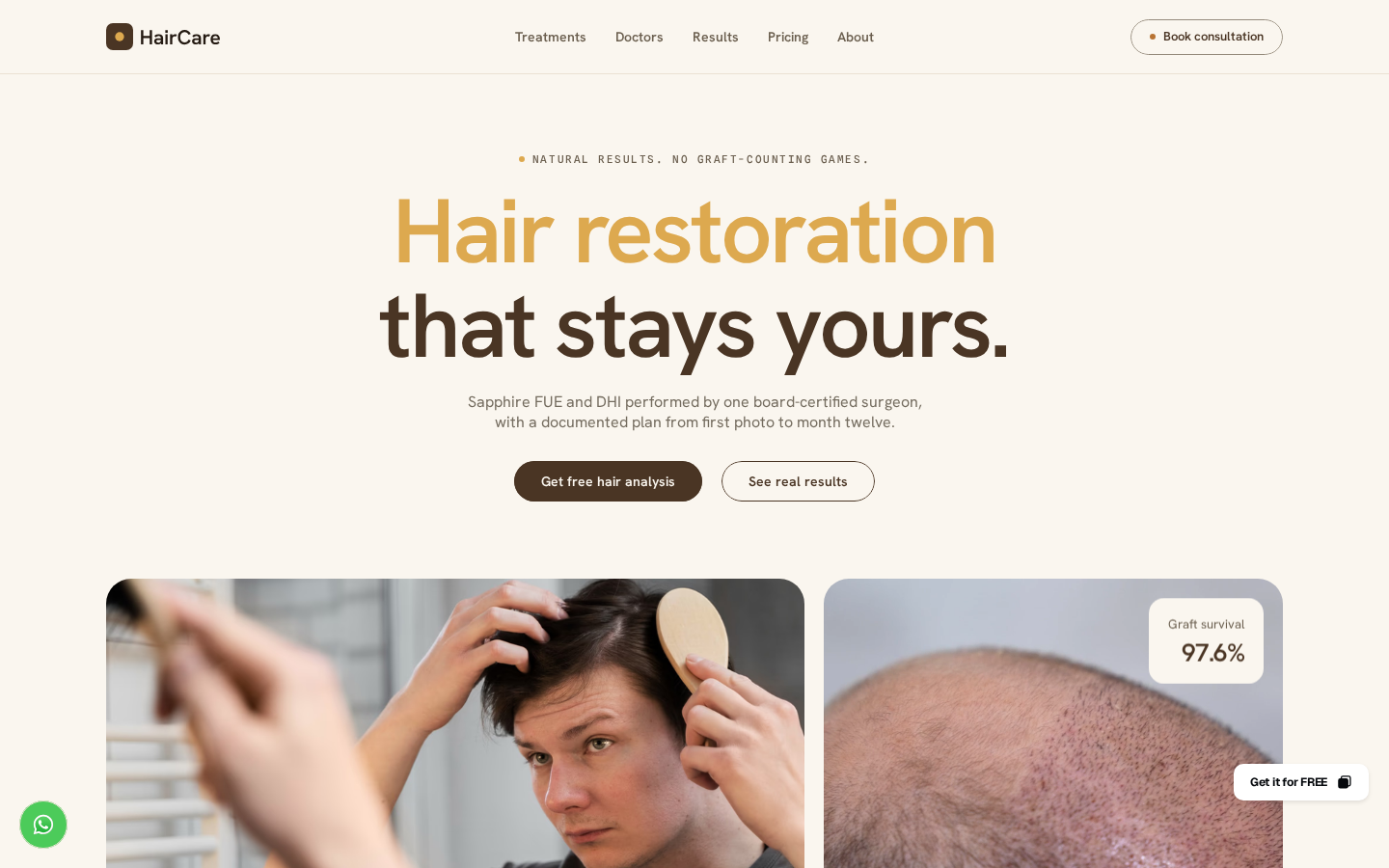 Medispa template preview