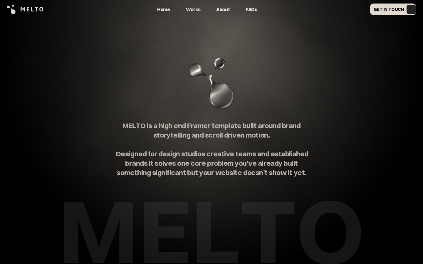 MELTO template preview