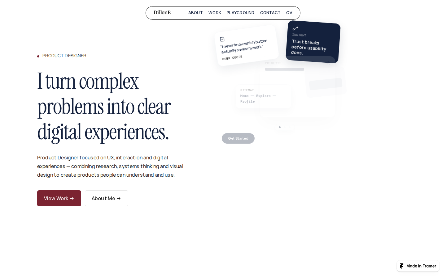 Minimalist site template preview