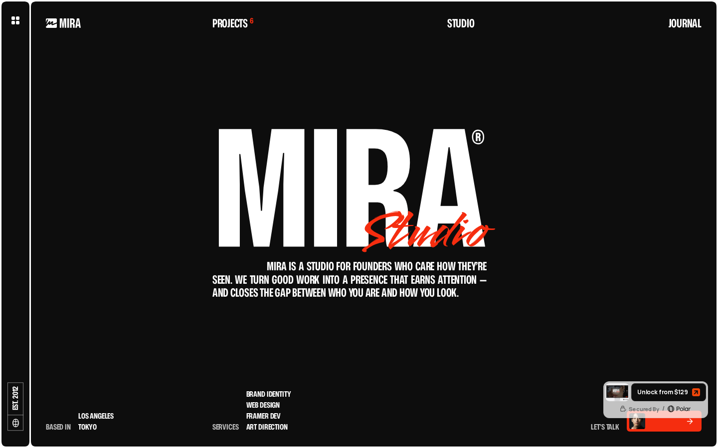 Mira template preview