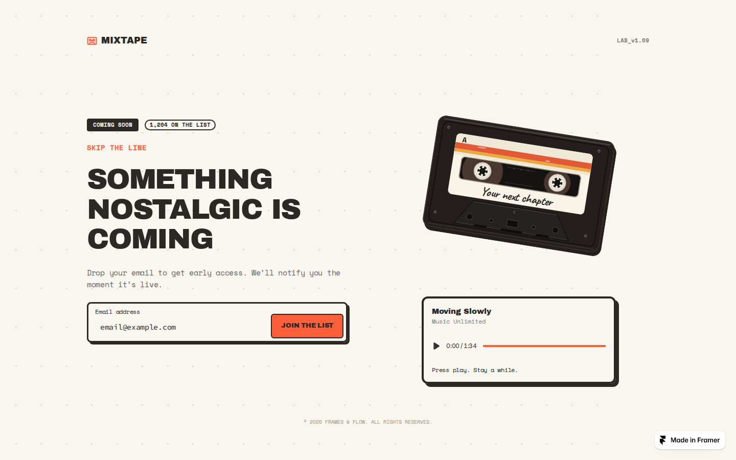Mixtape template preview