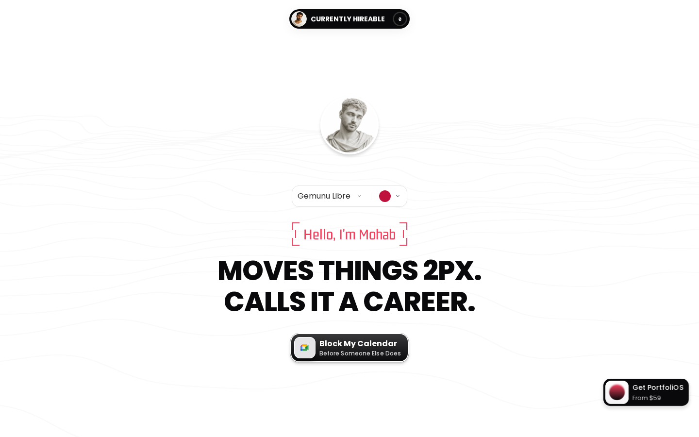 Mohab PortfoliOS template preview
