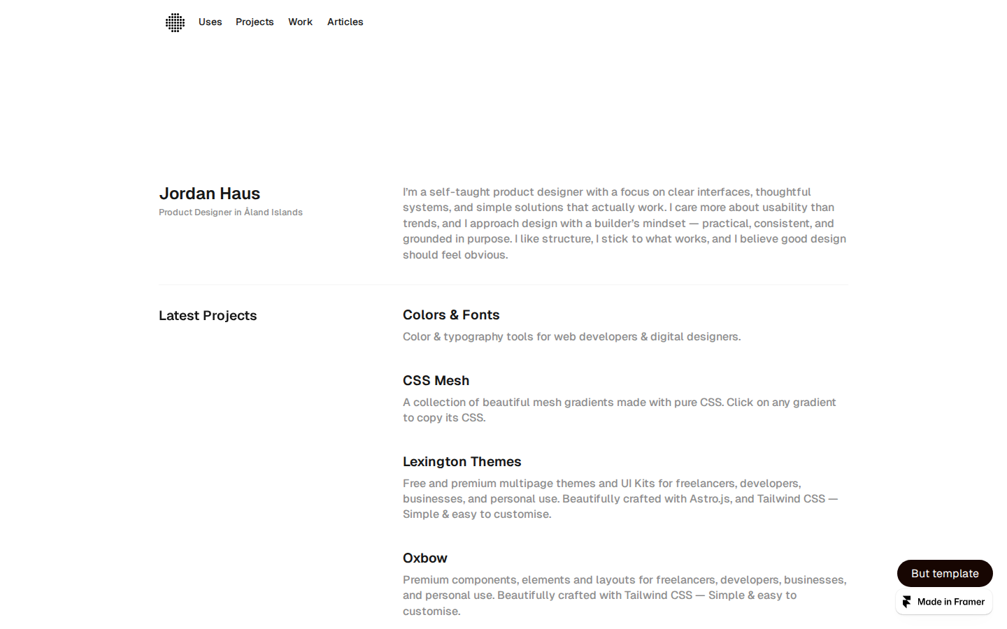 Monohaus template preview