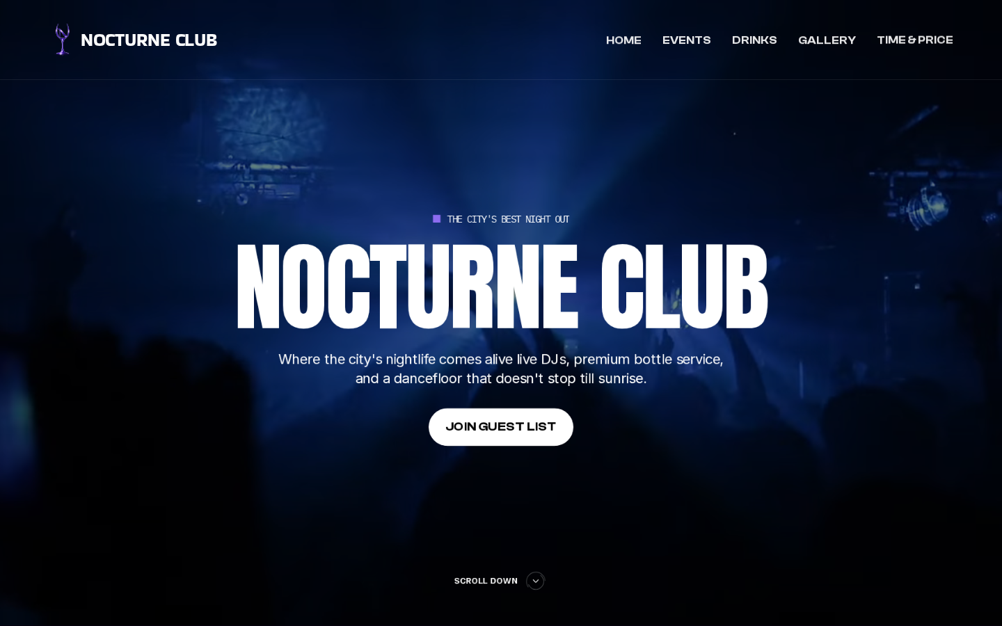 NOCTURNE CLUB template preview