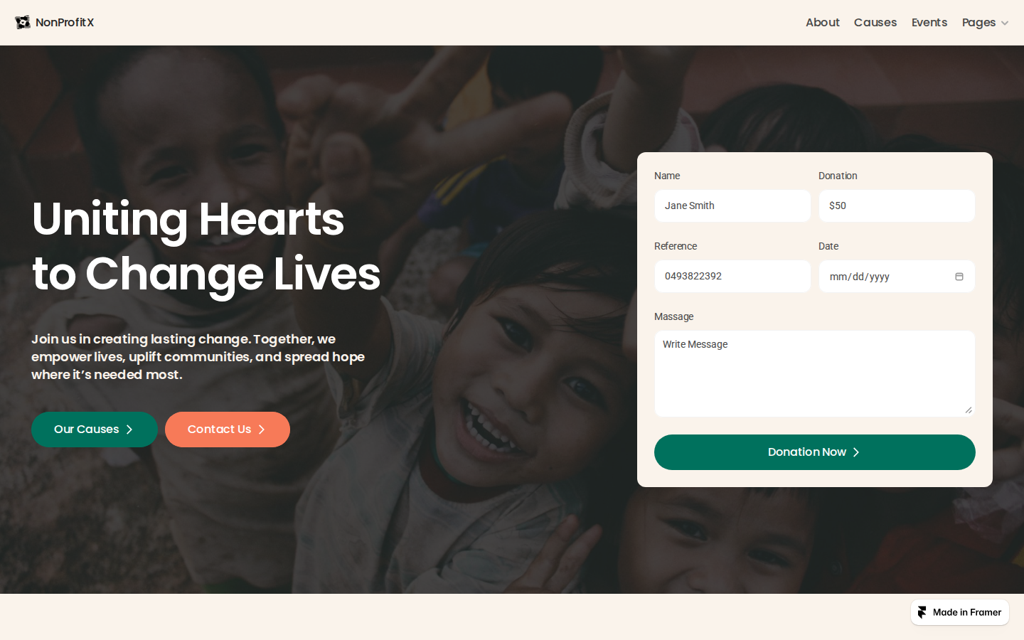 Nonprofitx template preview