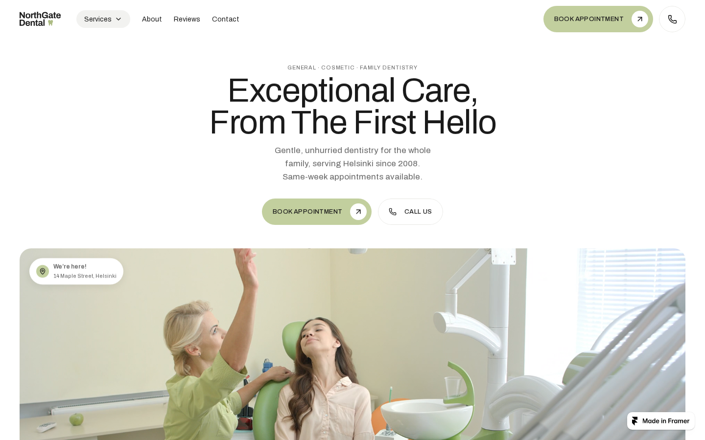 Northgate Dentistry template preview