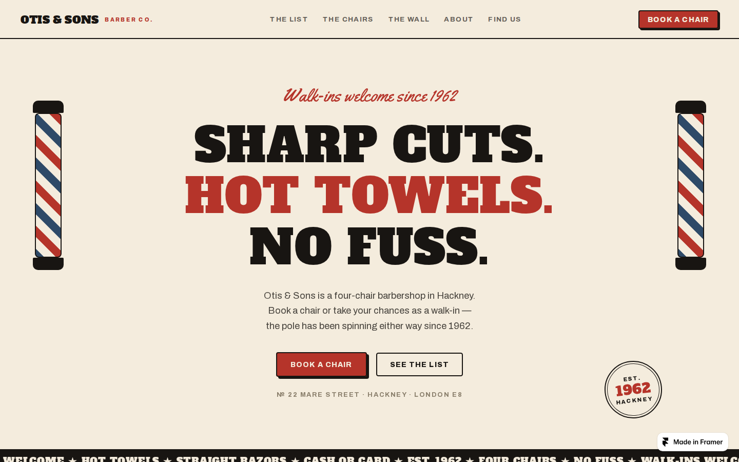 Otis + Sons template preview
