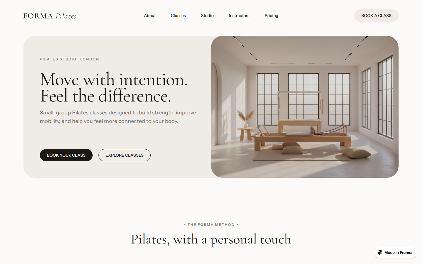 Pilates Studio template preview