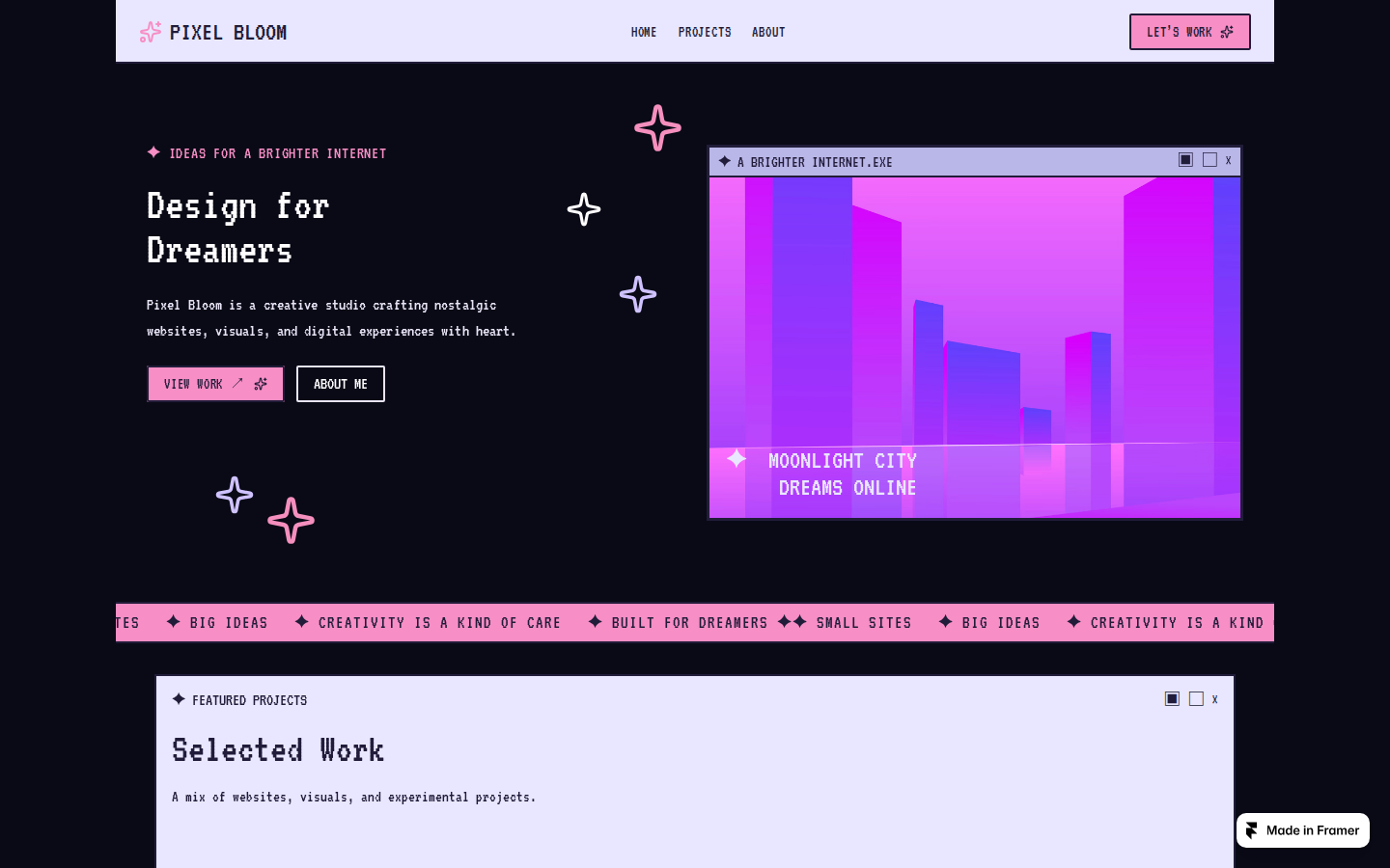 Pixel Bloom template preview