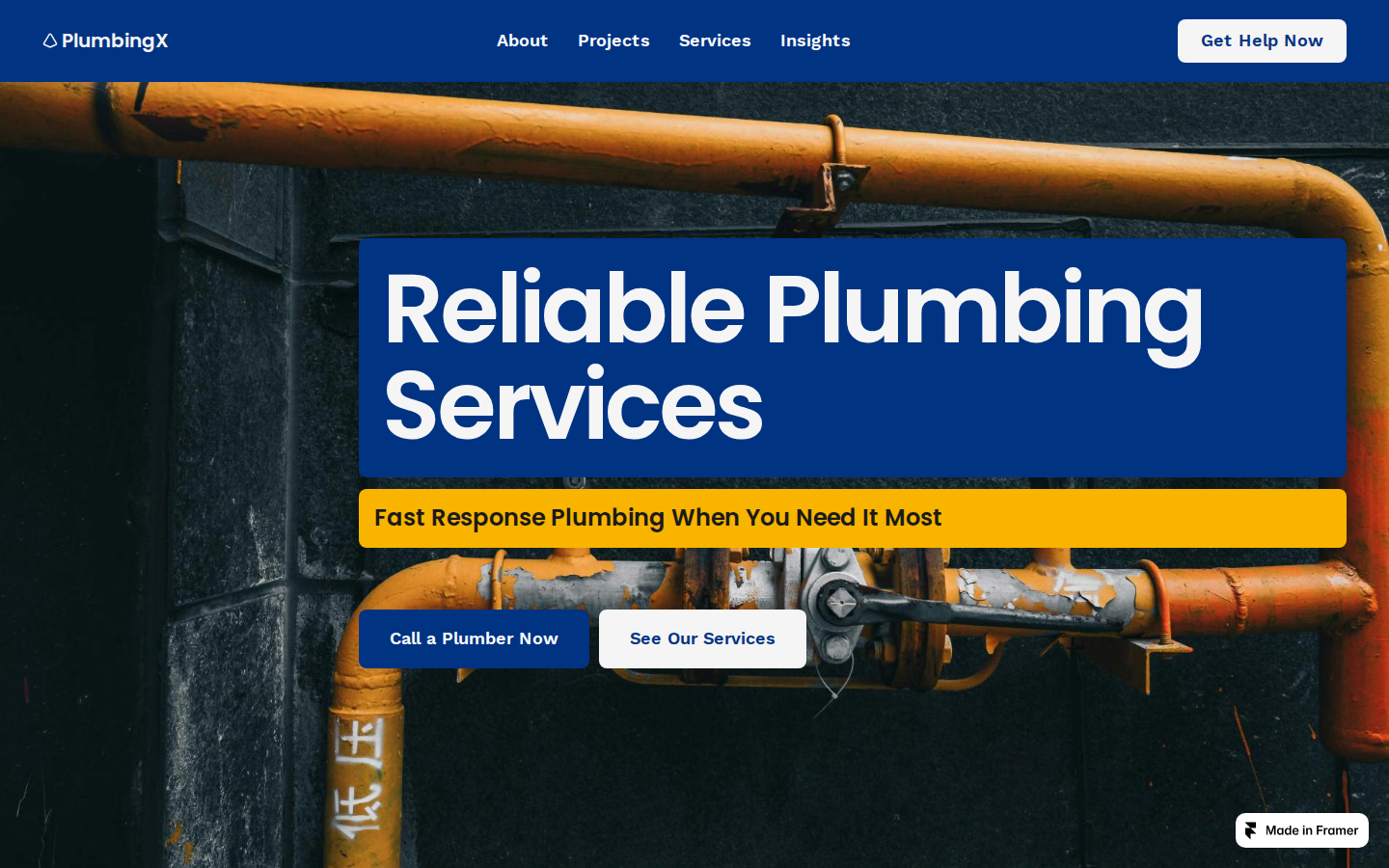 Plumbingx template preview
