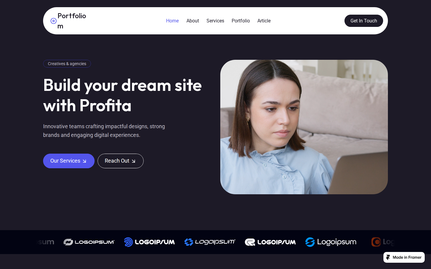 Portfoliom template preview