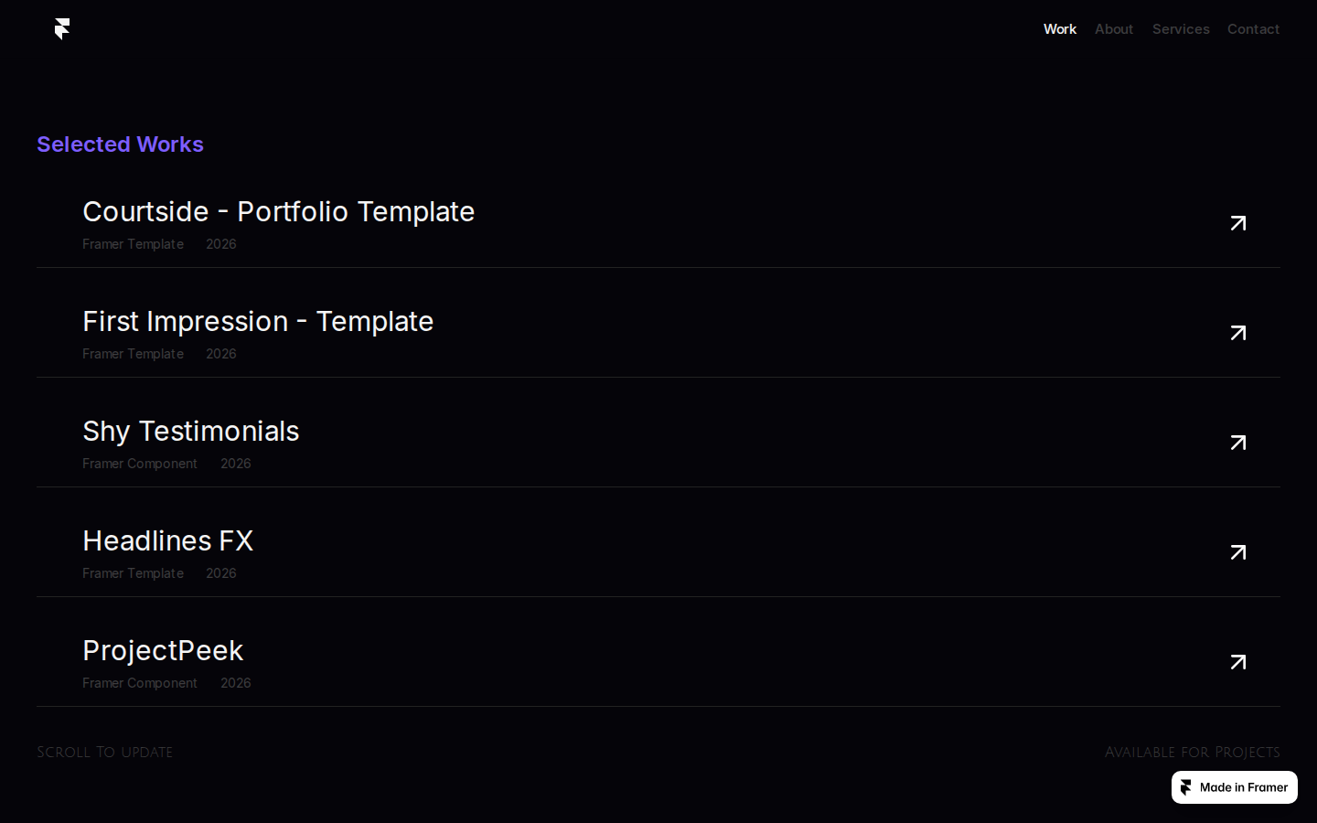 ProjectPeek template preview