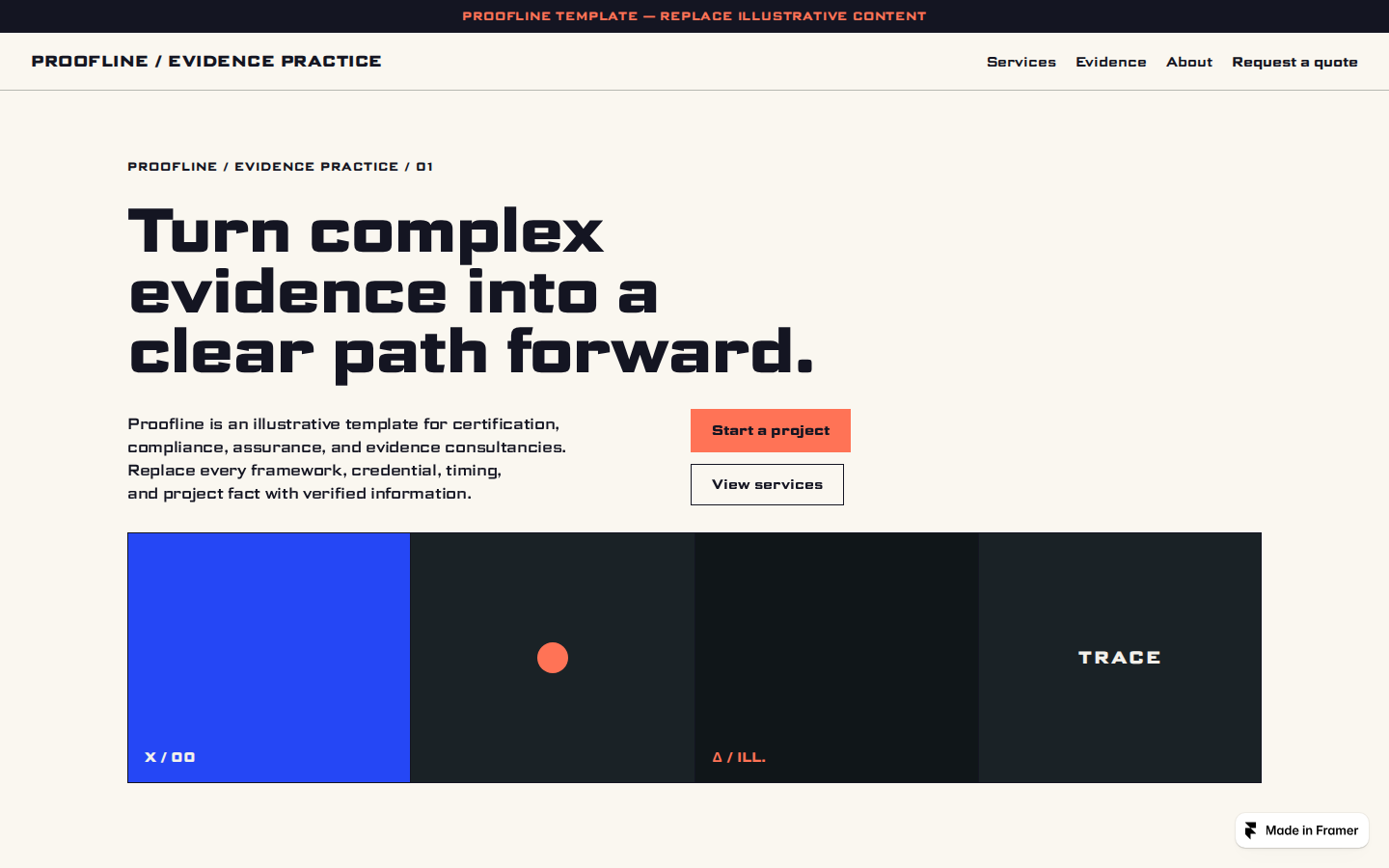 Proofline by Datum template preview