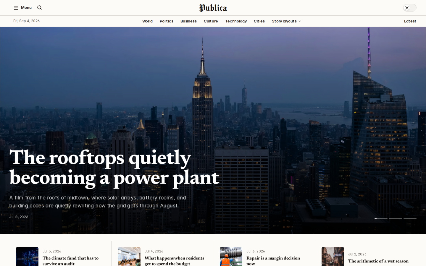 Publica template preview