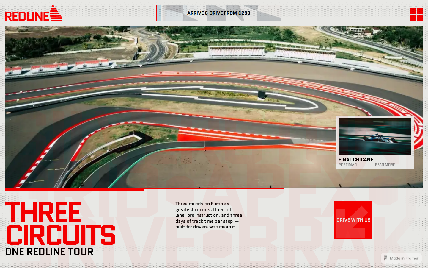 Redline - Events template preview