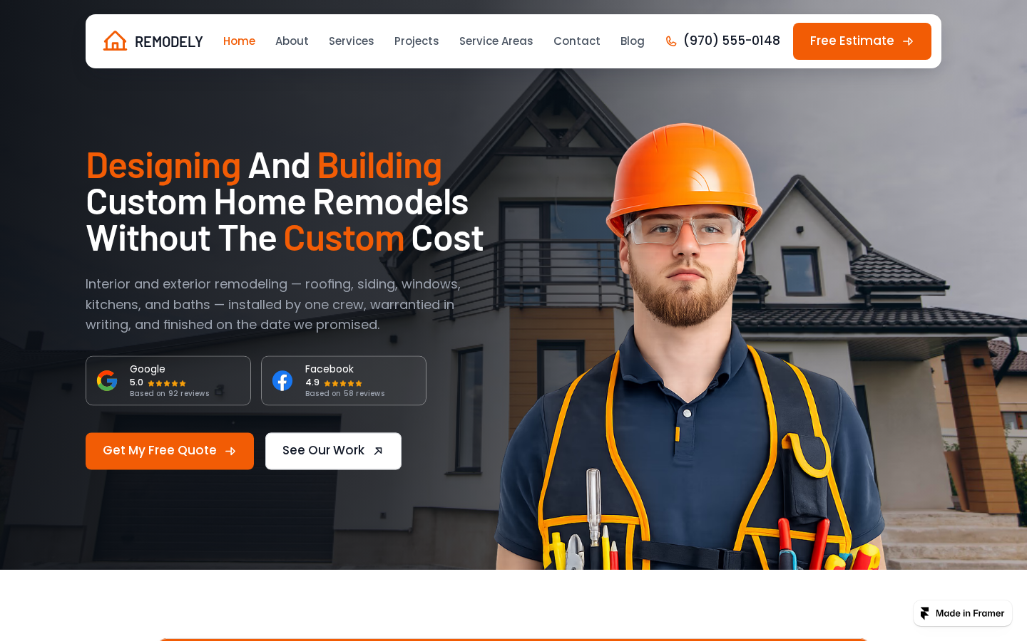 Remodely template preview