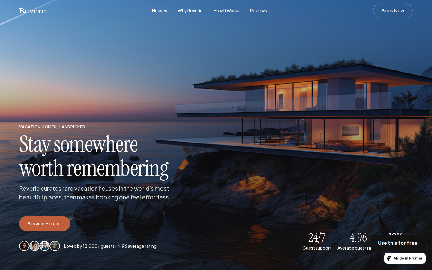 Revere template preview