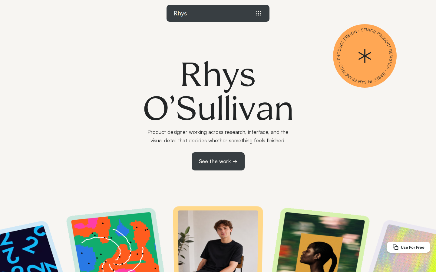 Rhys template preview
