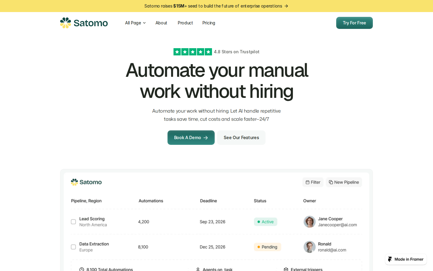 Satomo template preview