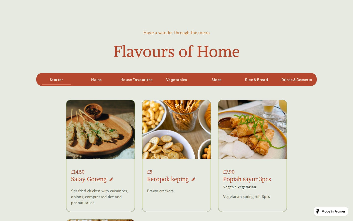 Savour Menu template preview