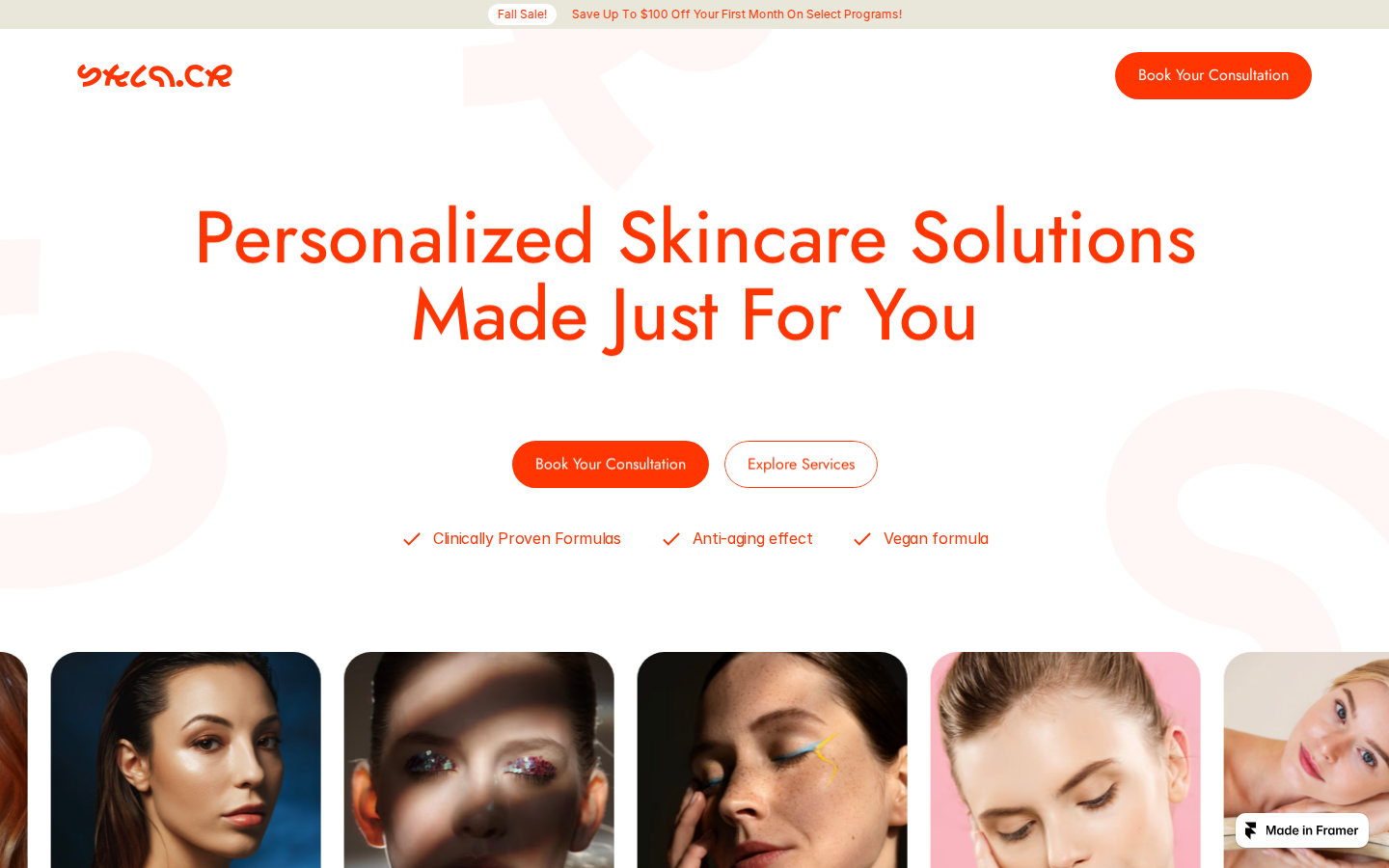 Skincare Clinic template preview
