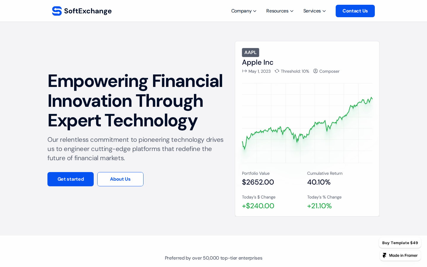SoftExchange template preview