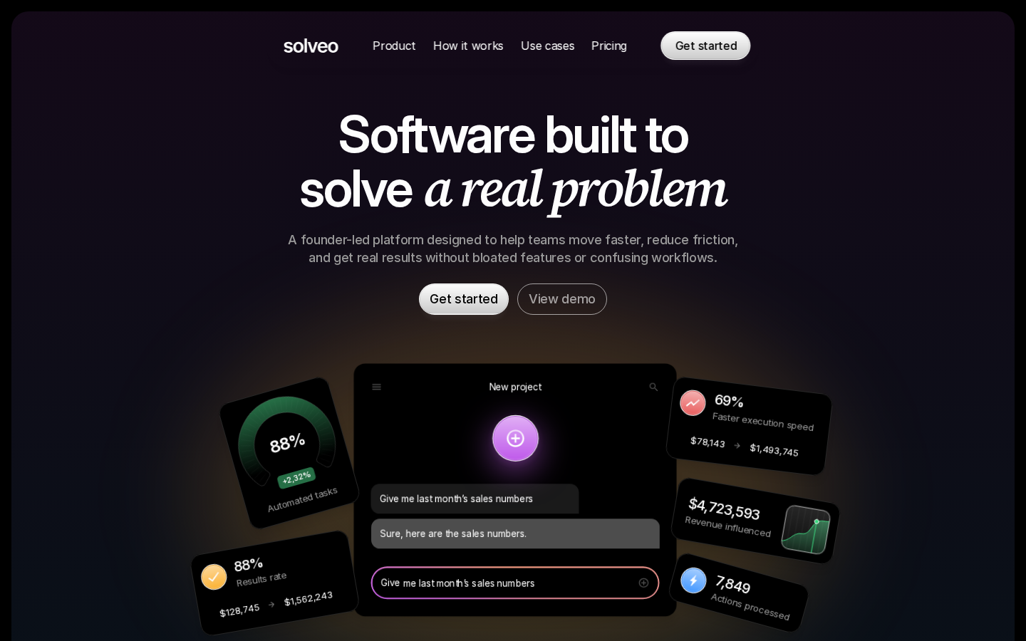 Solveo Black template preview