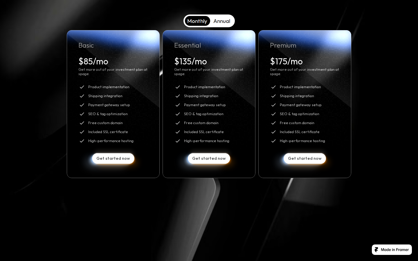 Spage Pay template preview