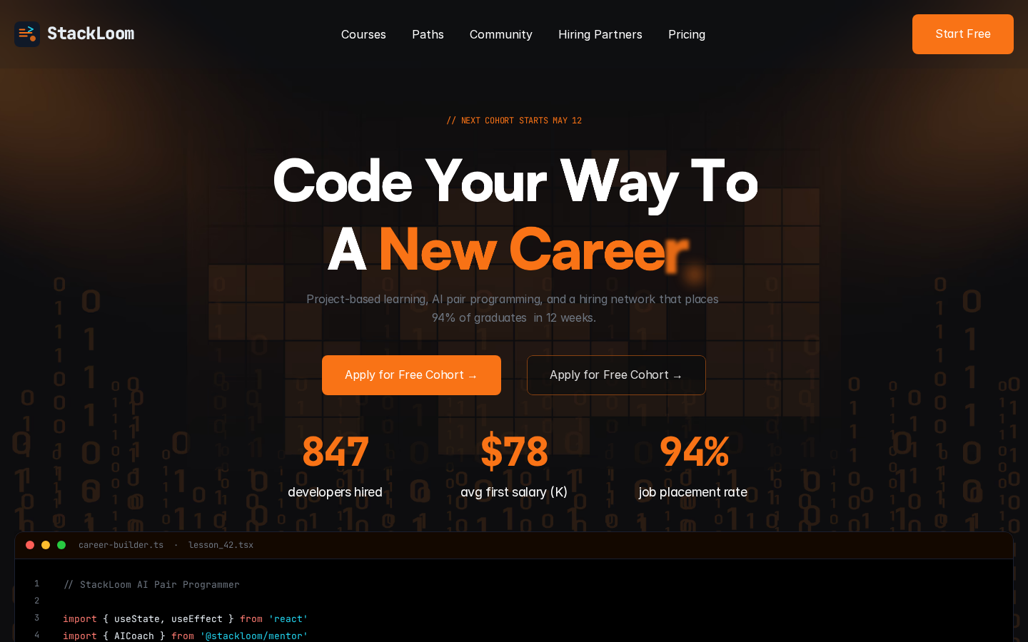 StackLoom template preview