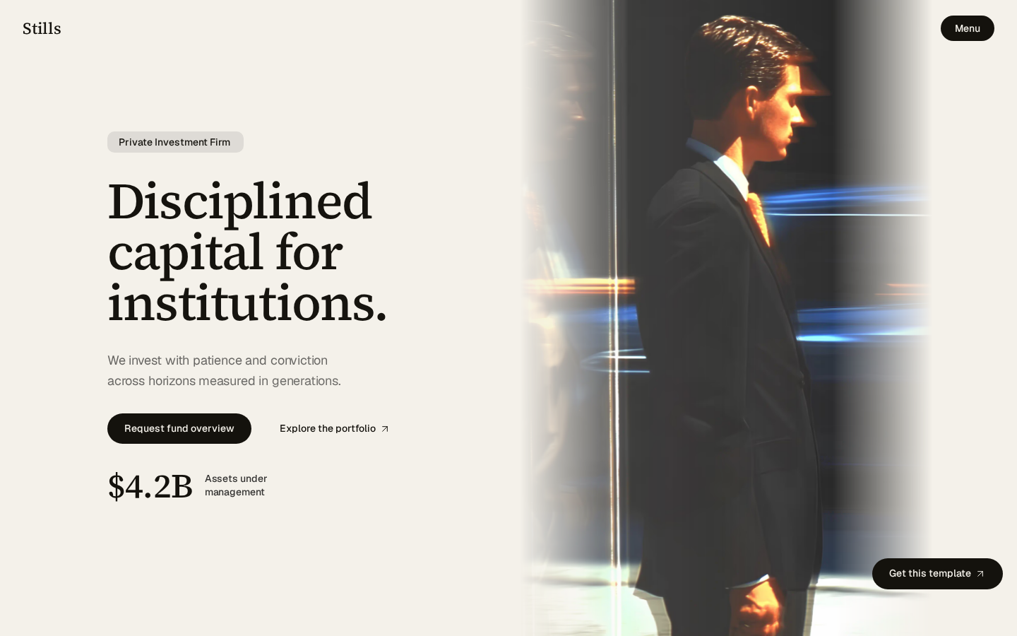 Stills template preview