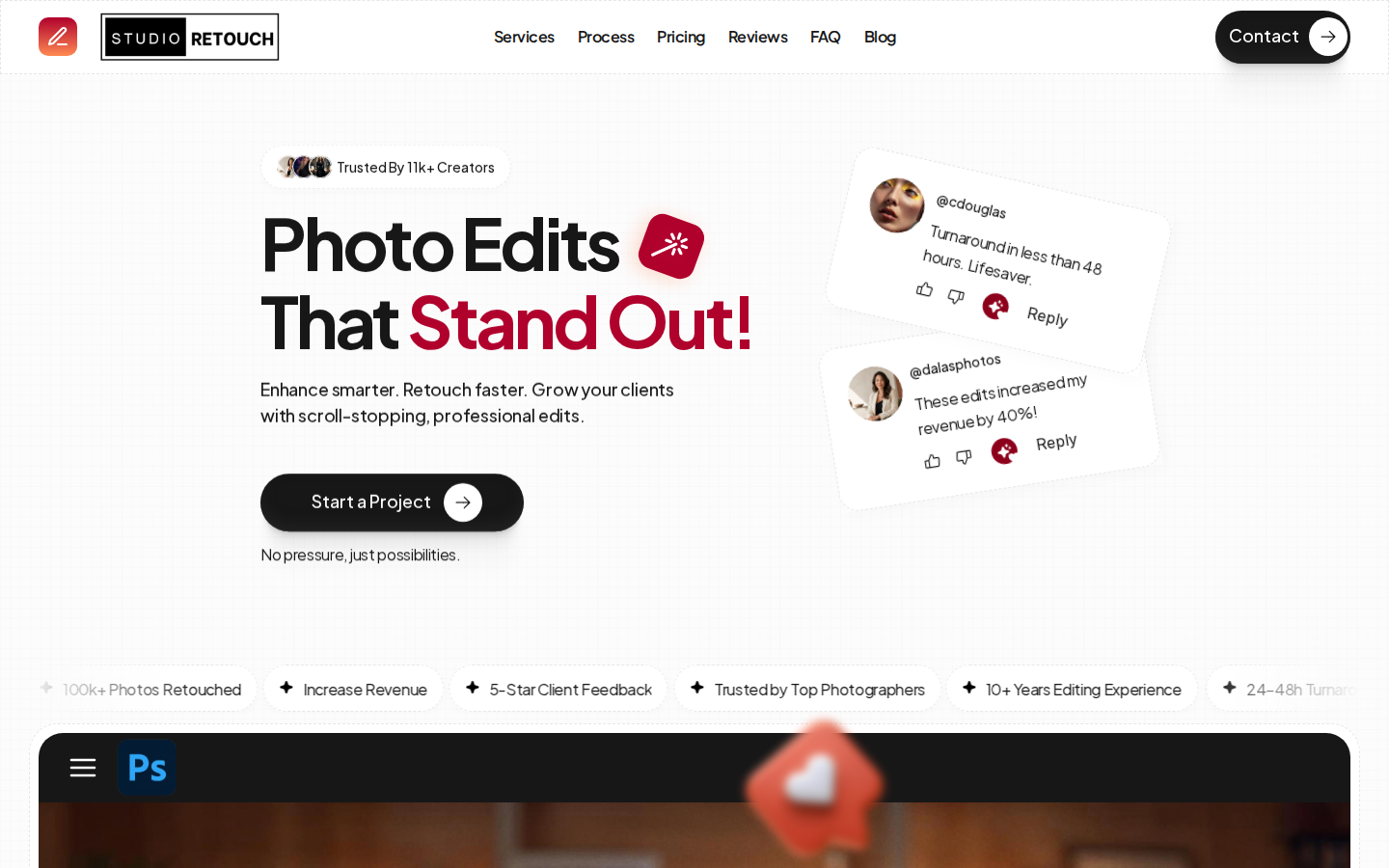Studio Retouch template preview