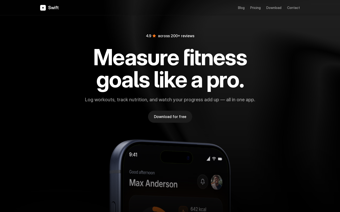 Swift App template preview