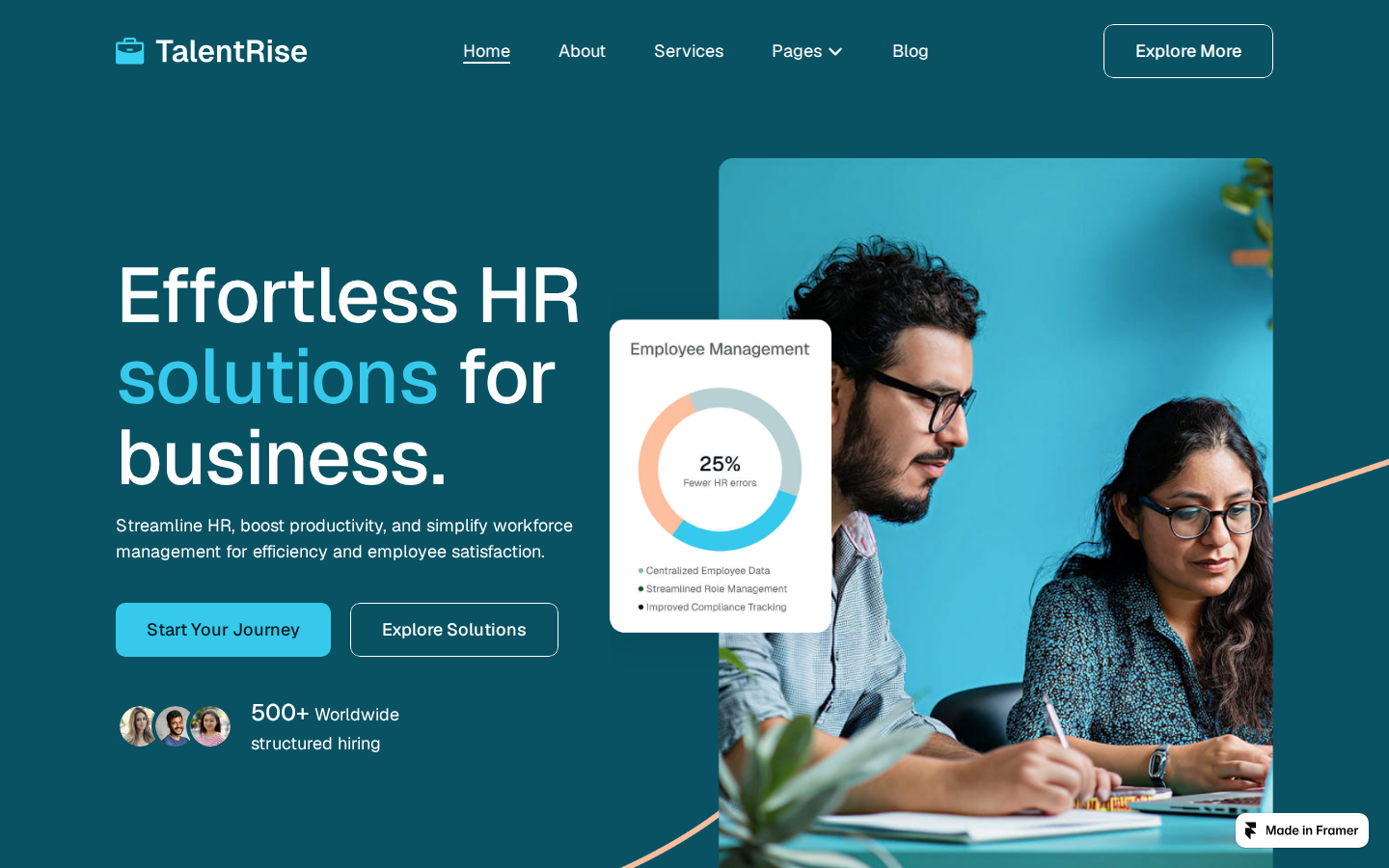 TalentRise template preview