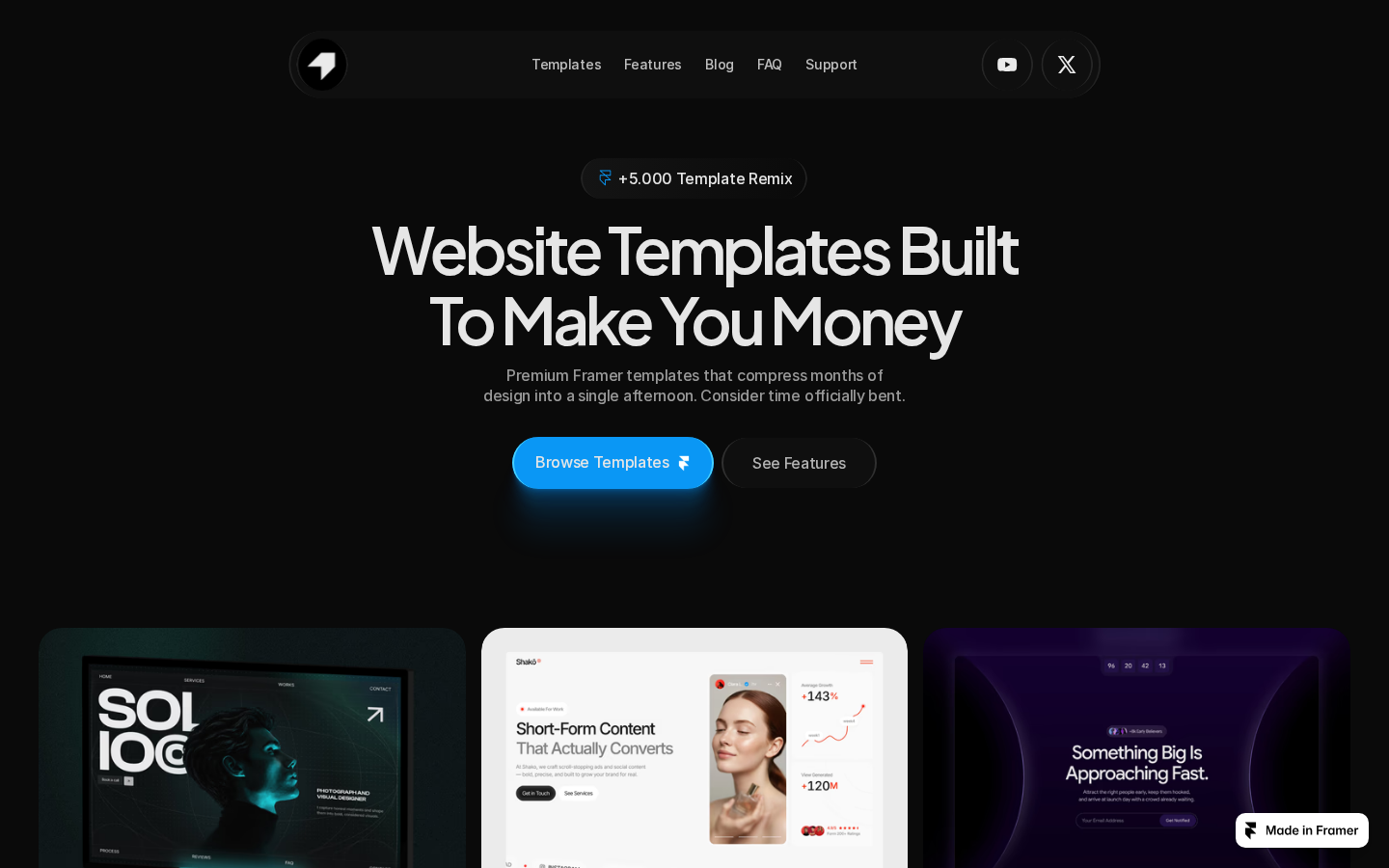 Templaty template preview