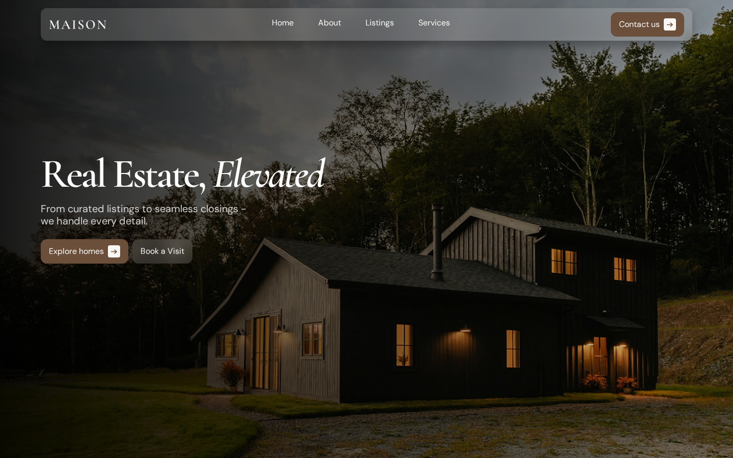 The Maison template preview