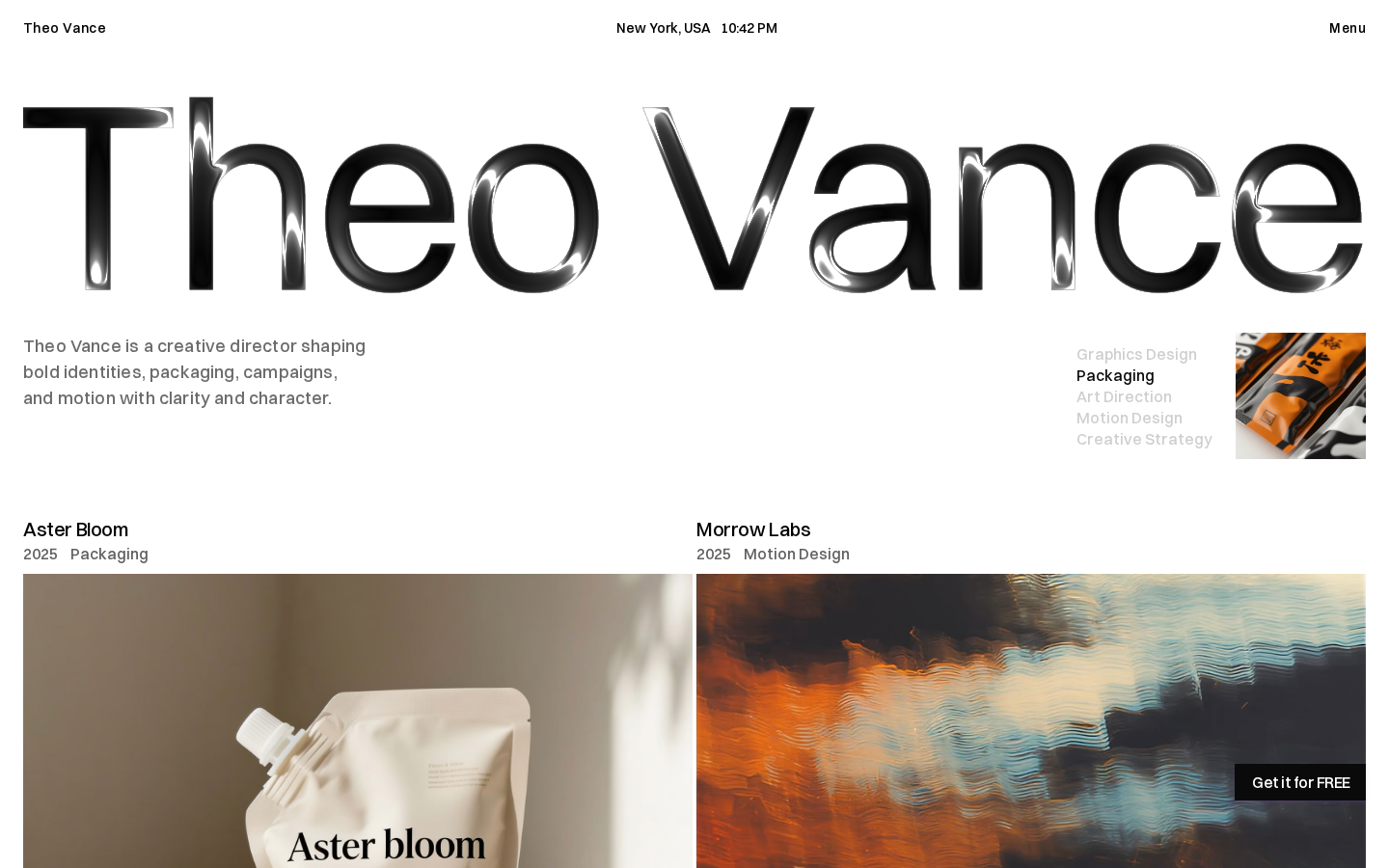 Theo Vance template preview