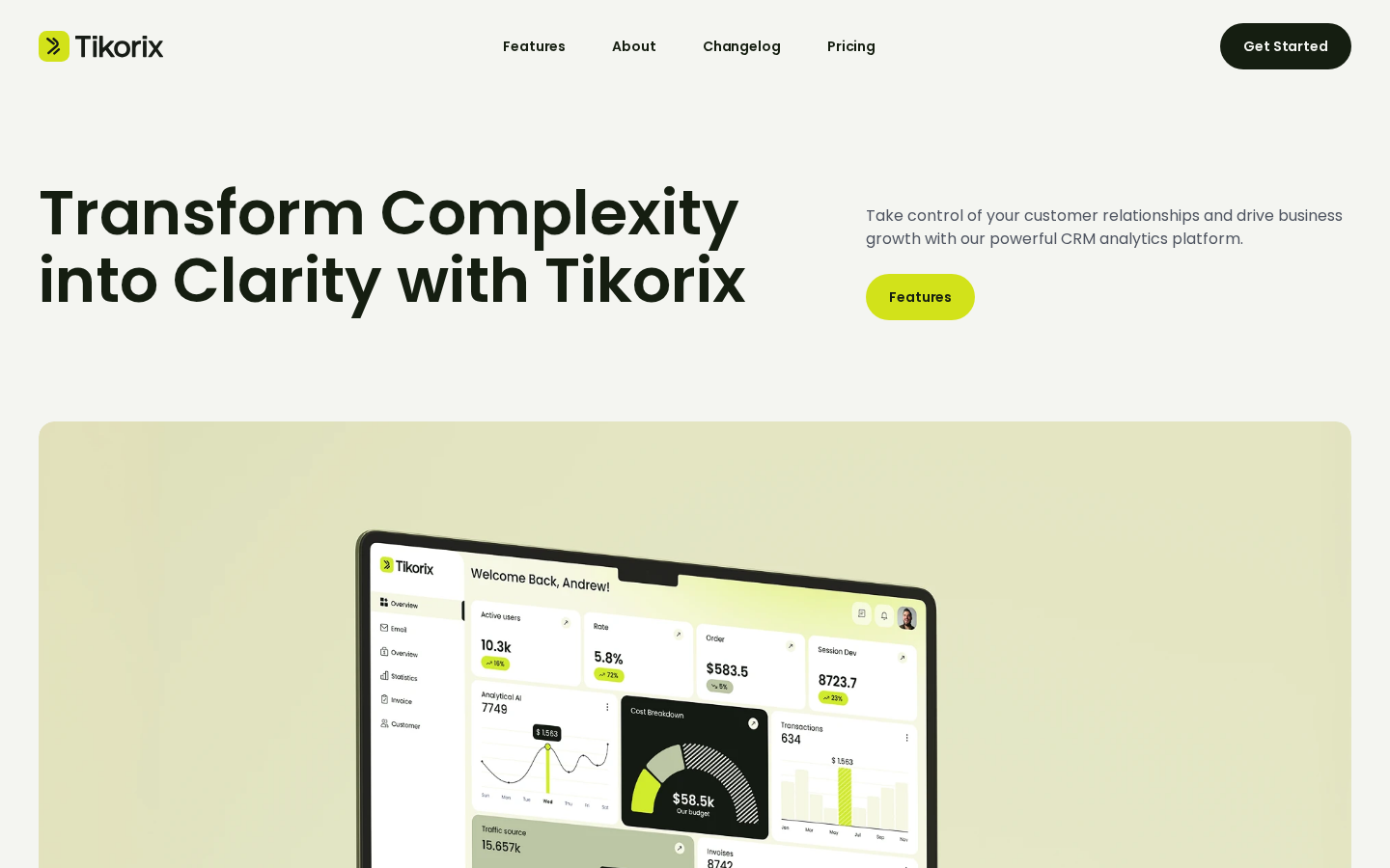 Tikorix template preview