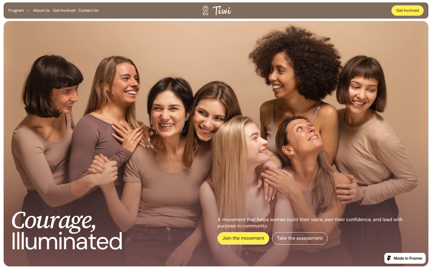 Tiwi — Women's Site template preview