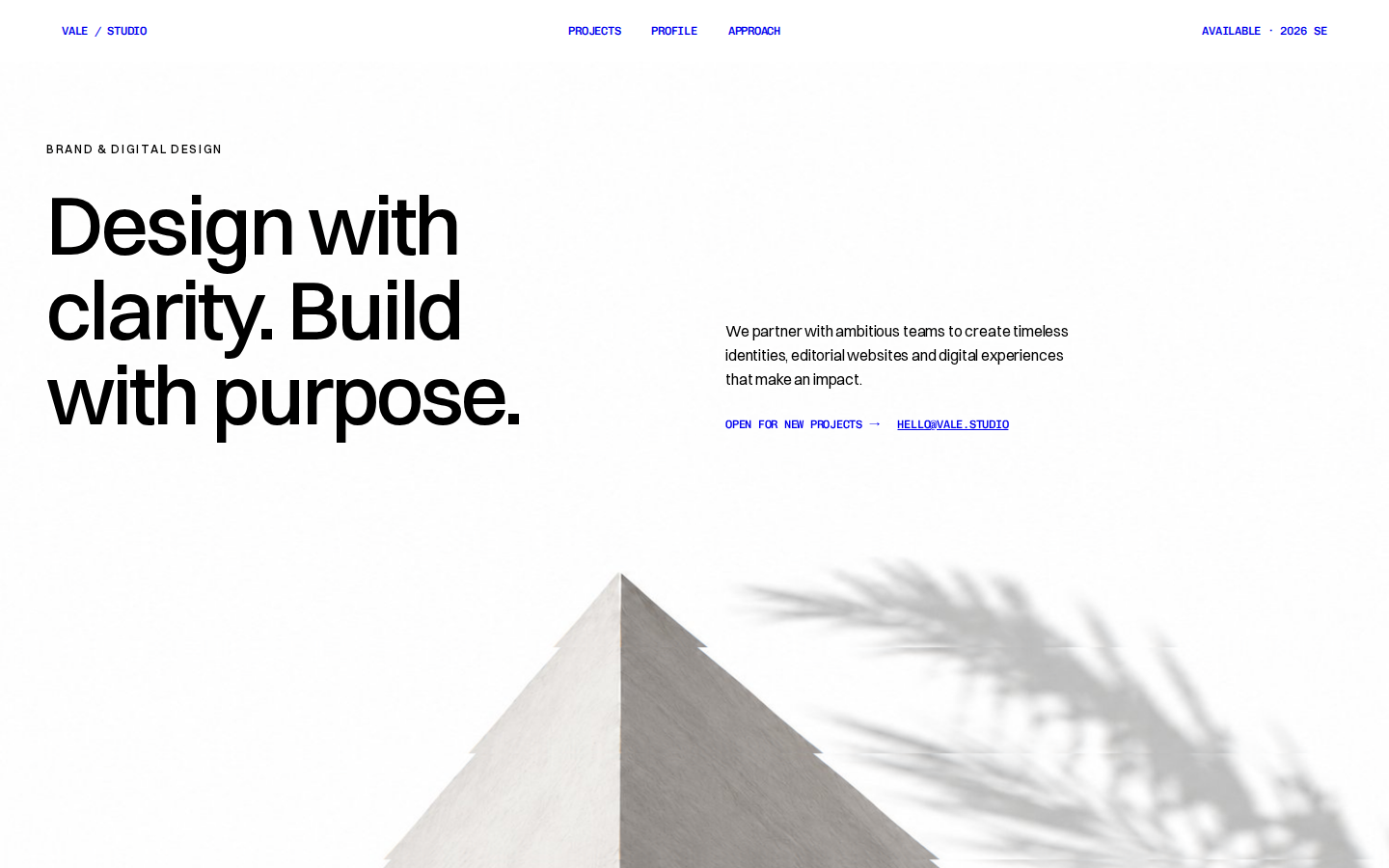 Vale Studio template preview