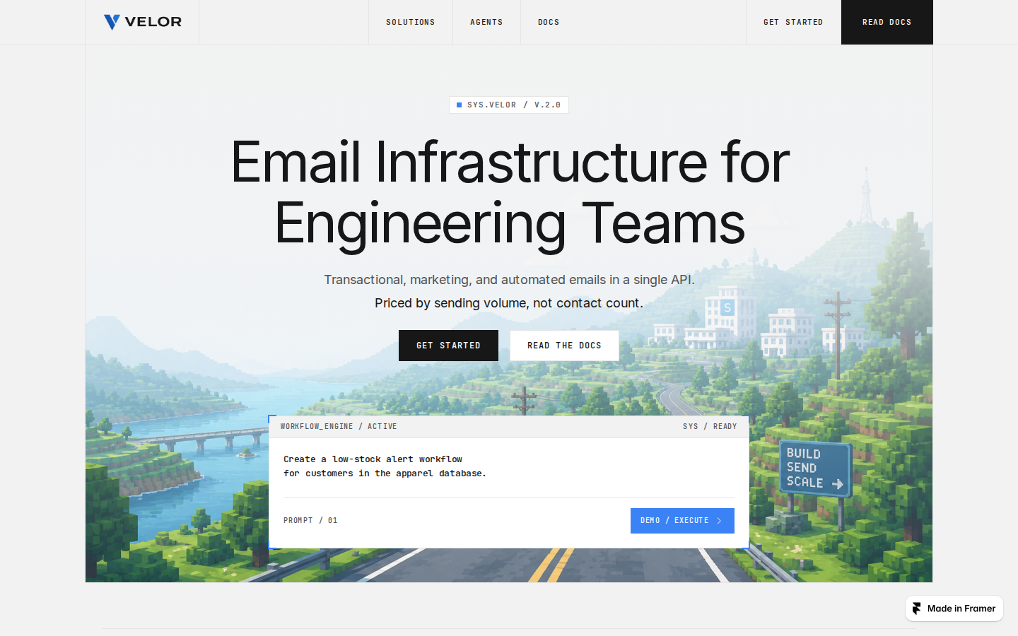 Velor Infra Landing template preview