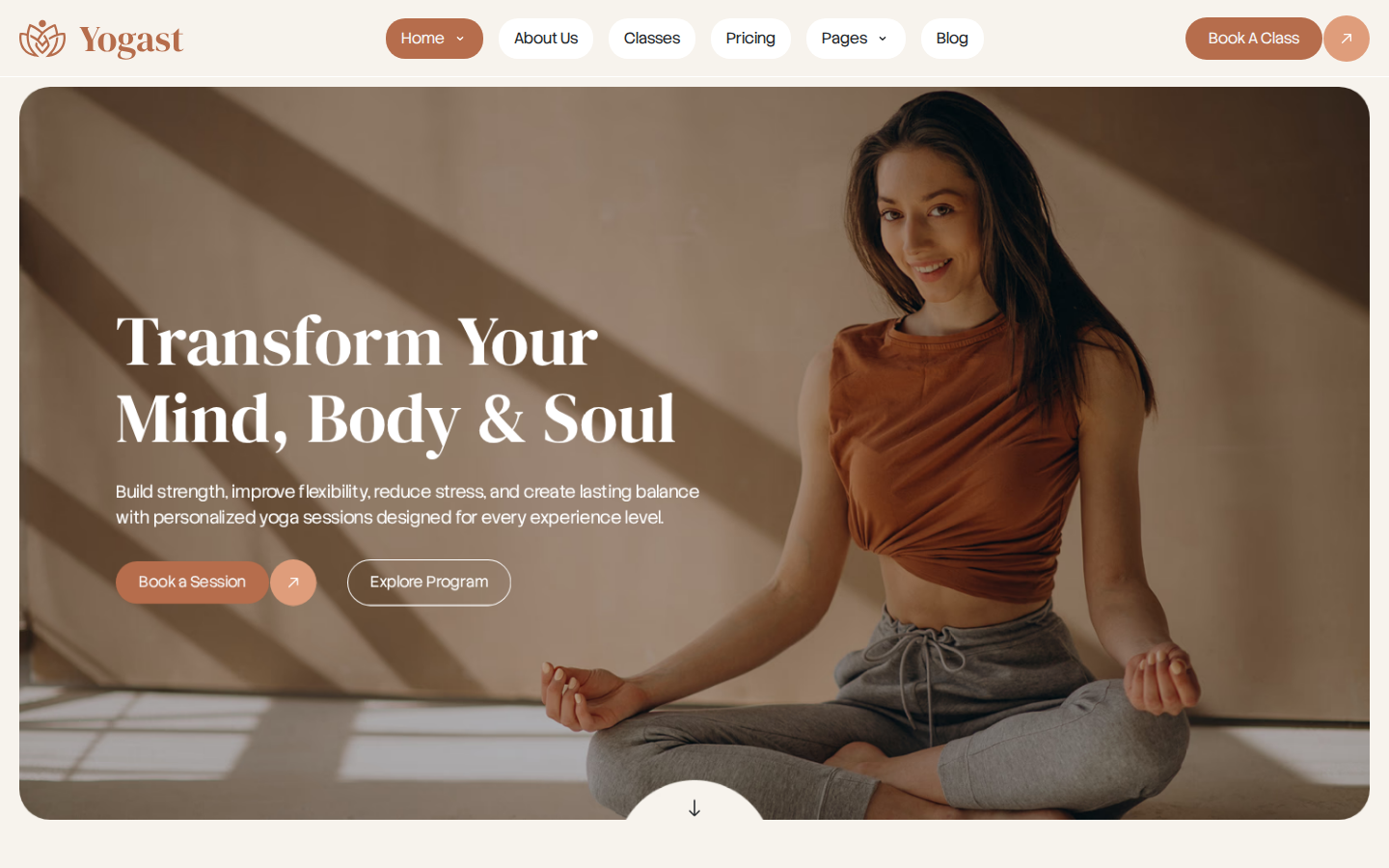 Yoga Coach template preview