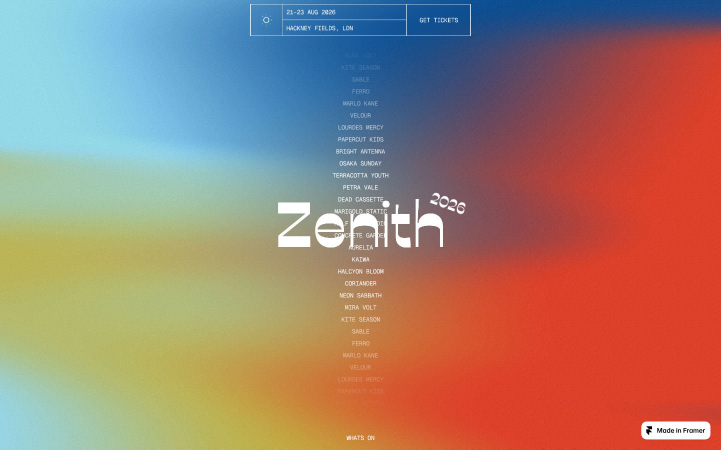 Zenith Festival template preview