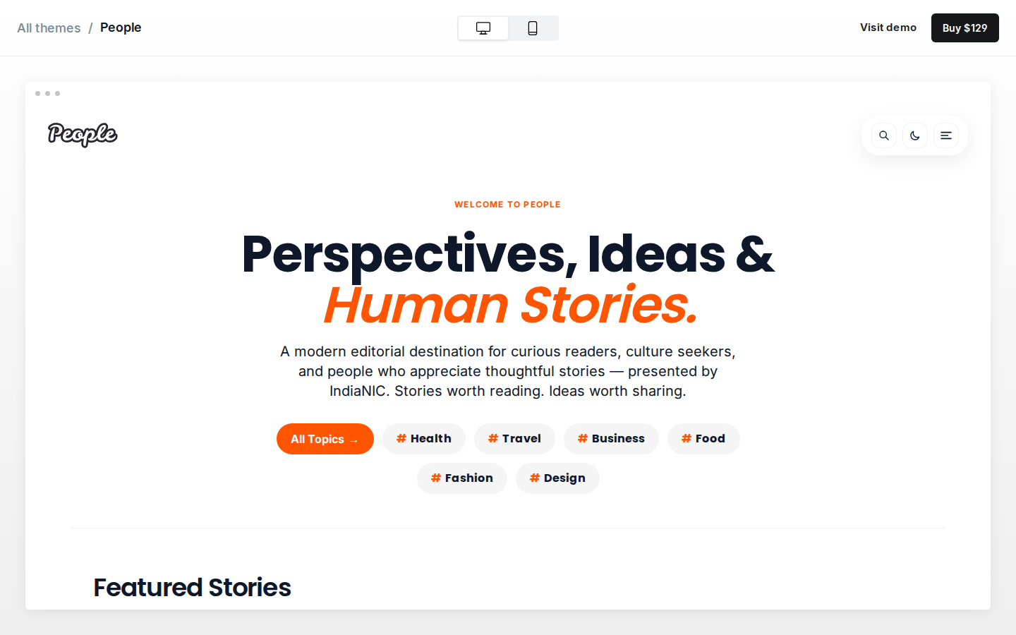 People template preview