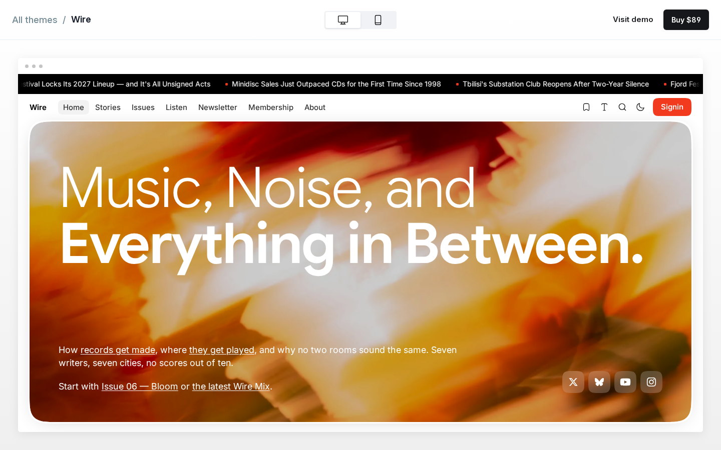 Wire template preview