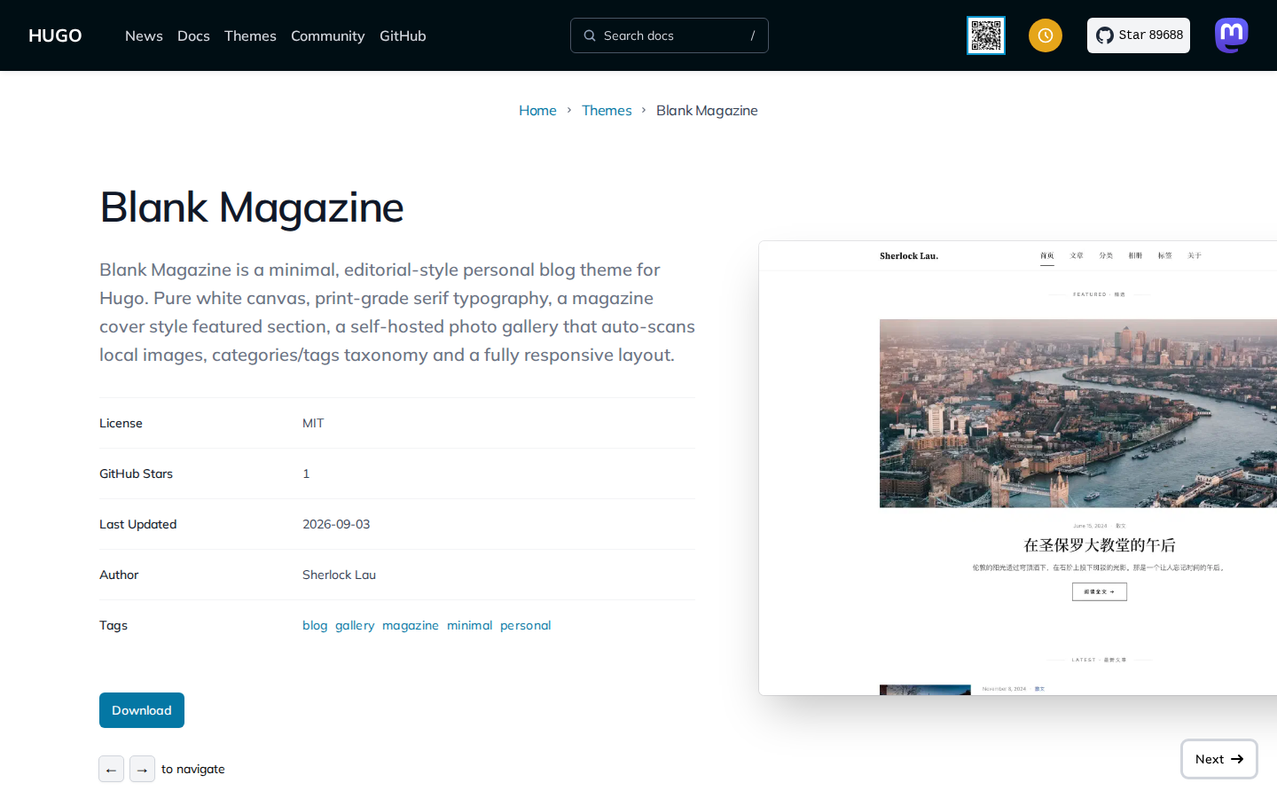 Blank Magazine template preview