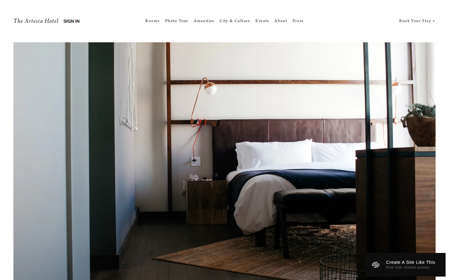 Artesia template preview