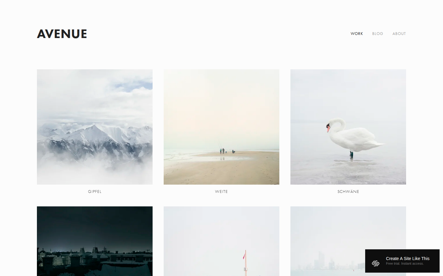 Avenue template preview