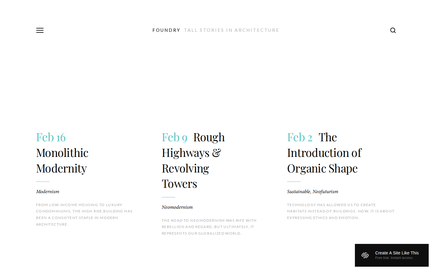 Foundry template preview